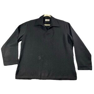 INTOUCH women Mettalic Strip Black Blouse L/xL ( See Pic)